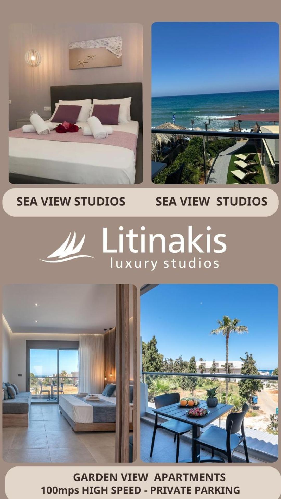 Litinakis Studios Sea View & Litinakis Studios Garden View 700 Meters Away Agia Marina  Ngoại thất bức ảnh